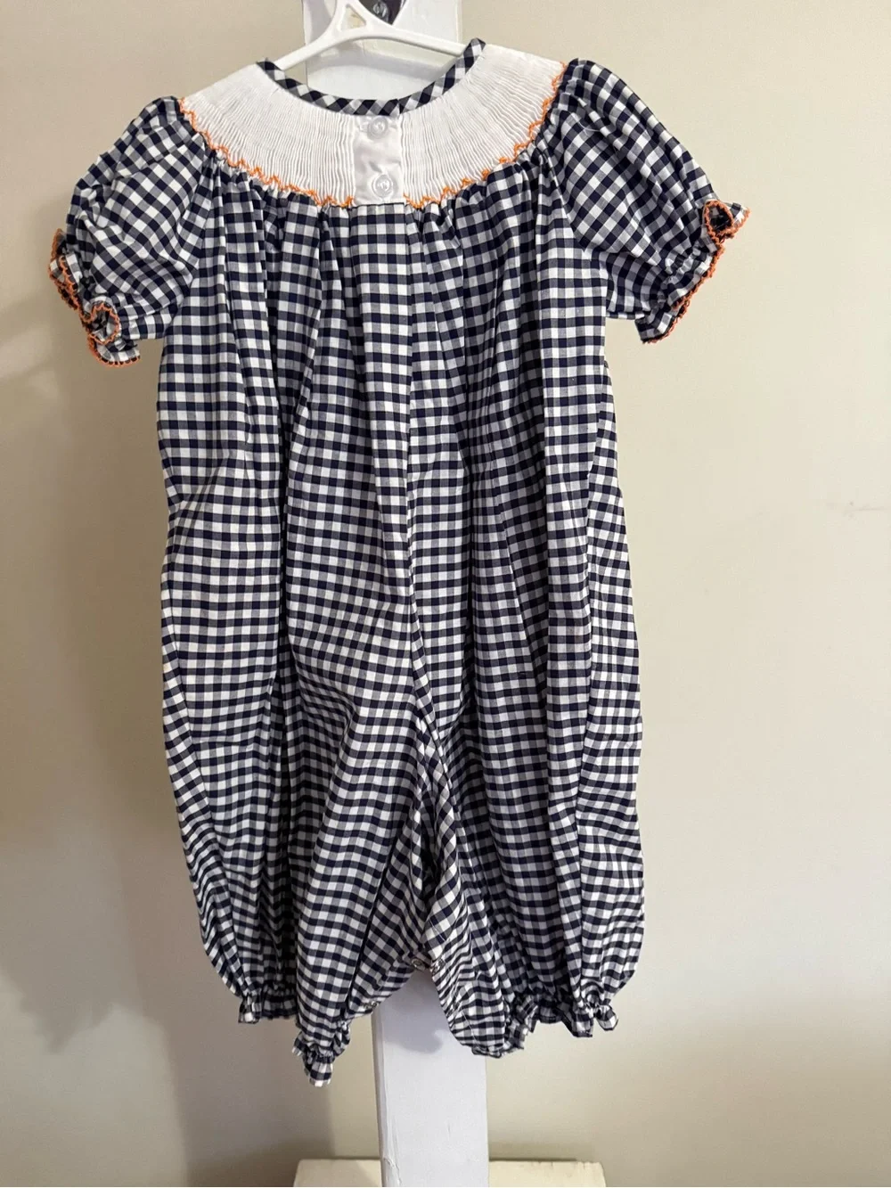 New Classic Whimsy Smocked Thanksgiving Romper